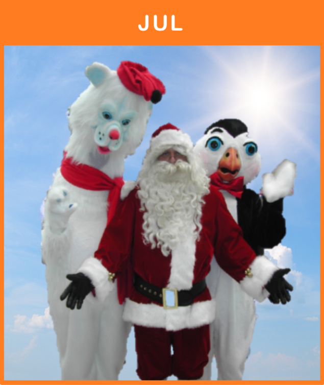 Vi tilbyder bl.a.
Julemænd, Nisser & Nissemor
Jule Kostumer
Jule Dyr
Jule Shows
Jule Udstillinger
Workshops 
& meget, meget mere..

Klik på billedet, og se mere !