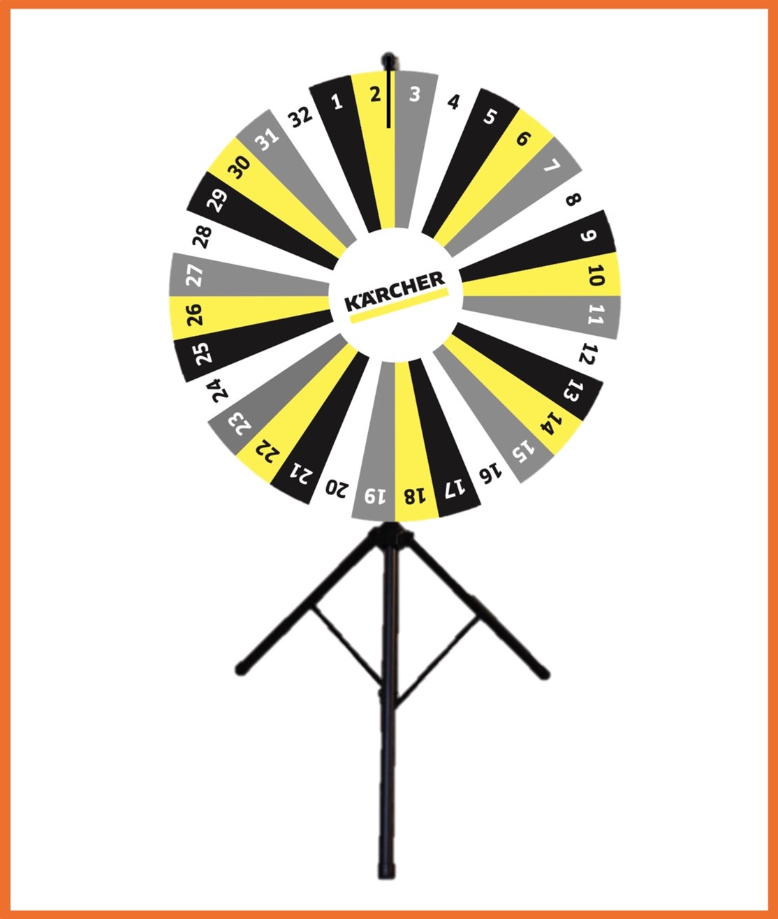 90 cm. lykkehjul produceret til
KARCHER A/S
*