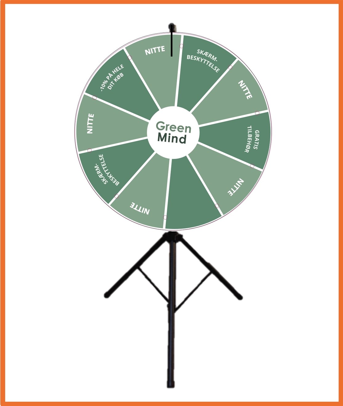 100 cm. Lykkehjul produceret til
GREEN MIND, Danmark
*