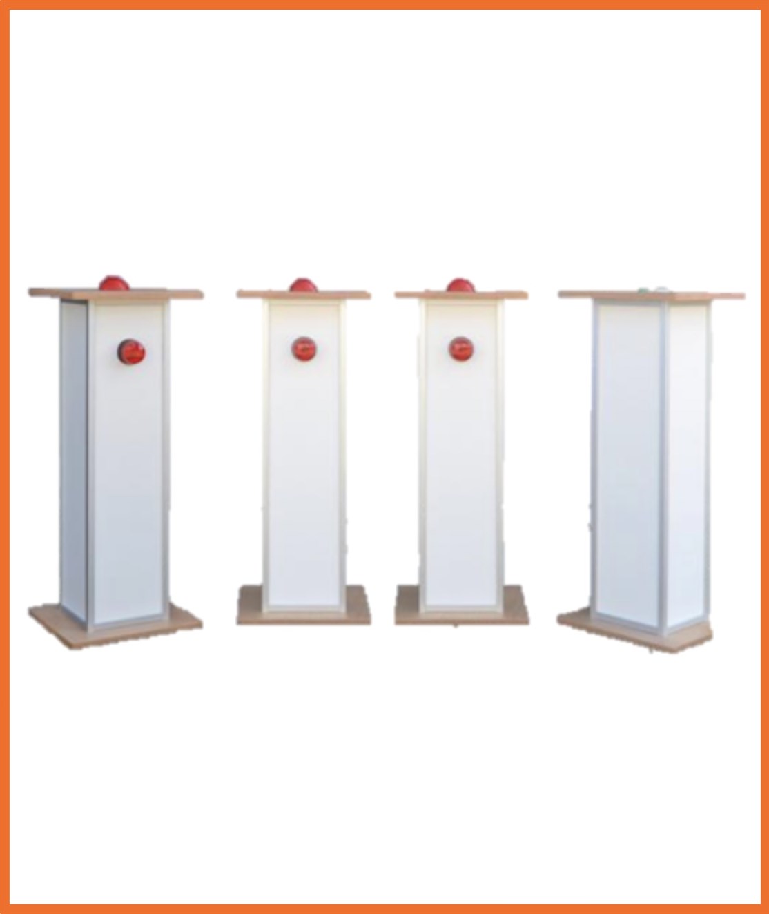 Quiz Busser system ned 3 stk. deltager pulte og 1 stk. master pult / kontroller
*
