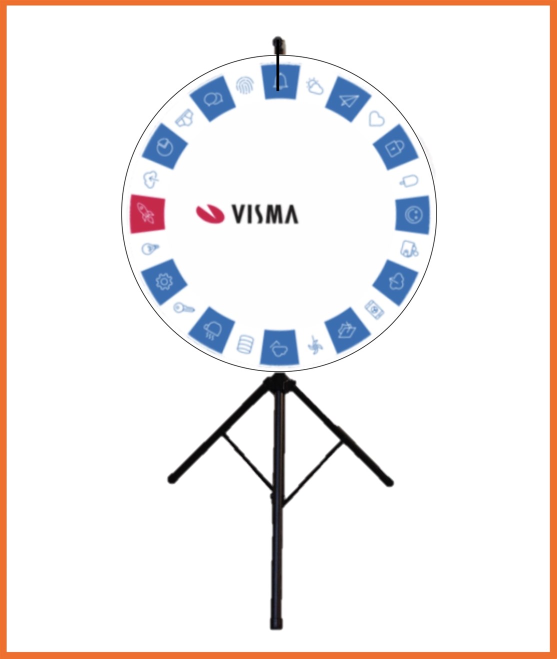 90 cm. lykkehjul produceret til
VISMA CONSULTING A/S
*