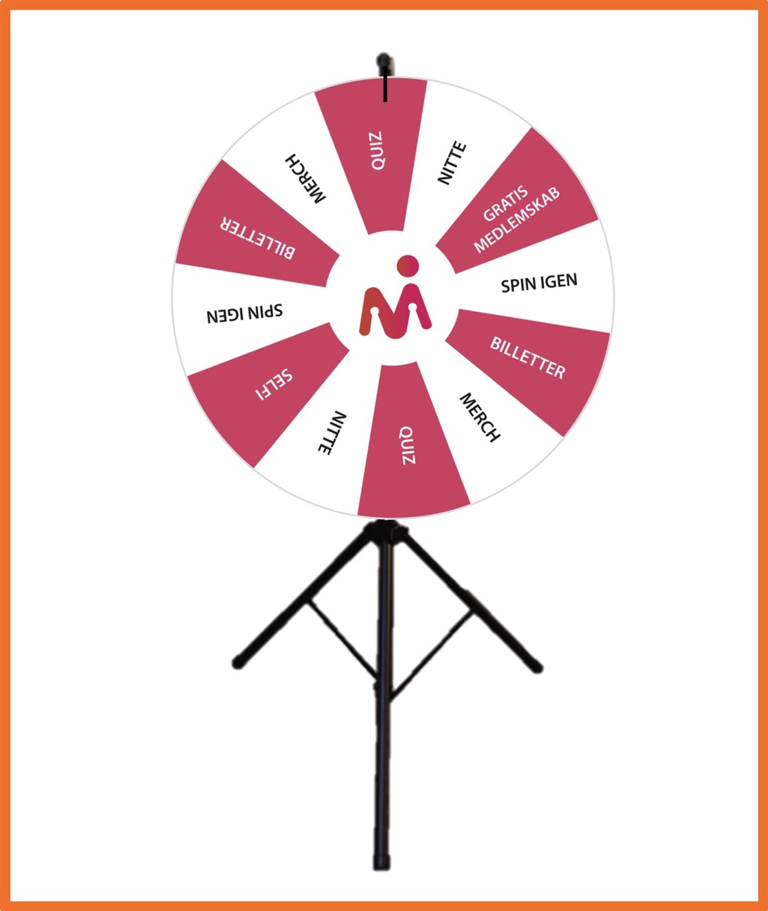 100 cm. Lykkehjul produceret til
MUSKELSVINDFONDEN / GRØN KONCERT
*