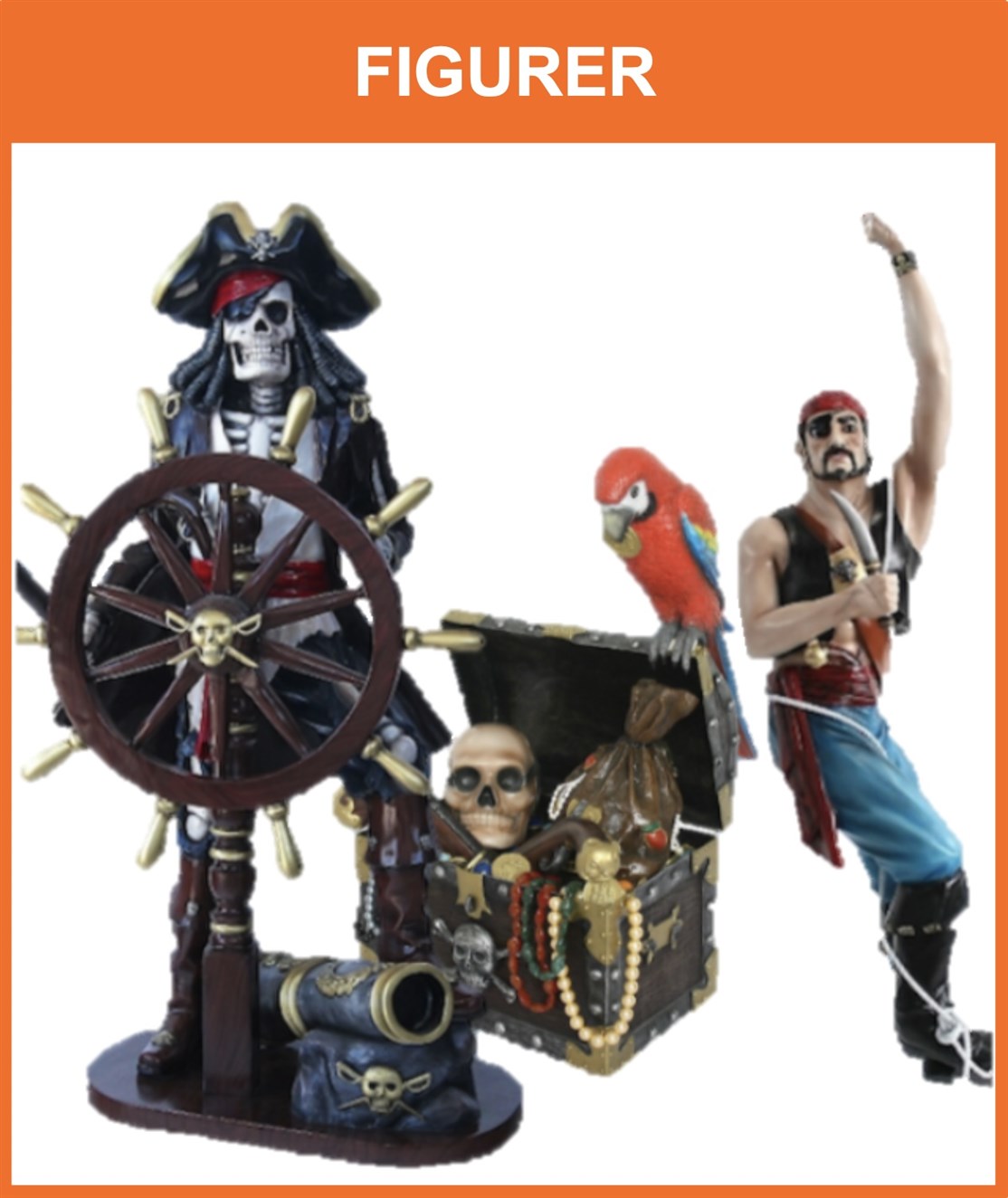 Livagtig sørøver & pirat figurer i naturlig størrelse
*