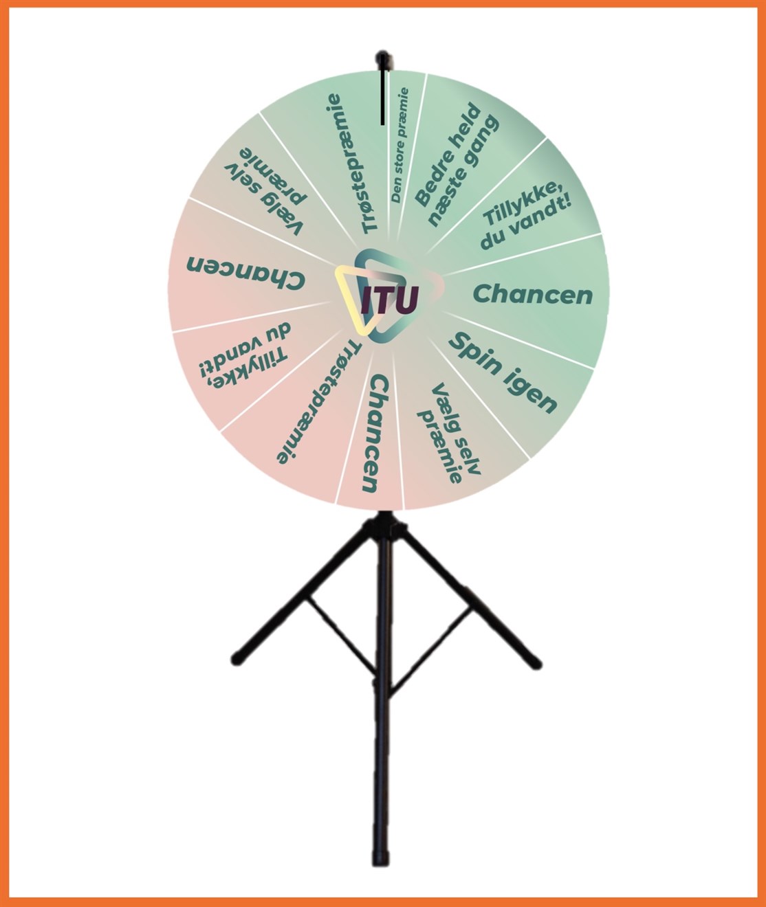 Design Selv Lykkehjul produceret til
IT-UNIVERSITETET I KØBENHAVN
*