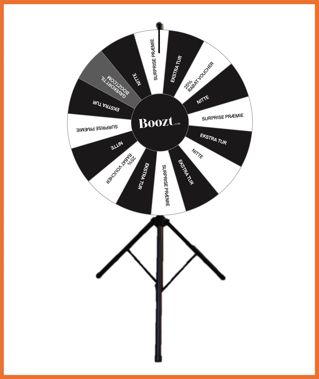 100 cm. Lykkehjul produceret til
CAPITAL EVENT / BOOZT.COM
*