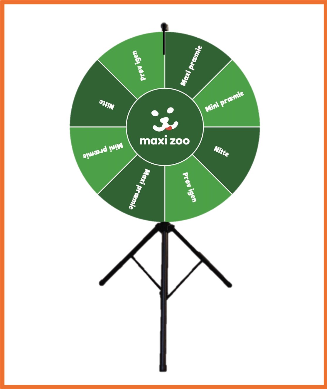 Design Selv Lykkehjul produceret til
MAZI ZOO DANMARK
*