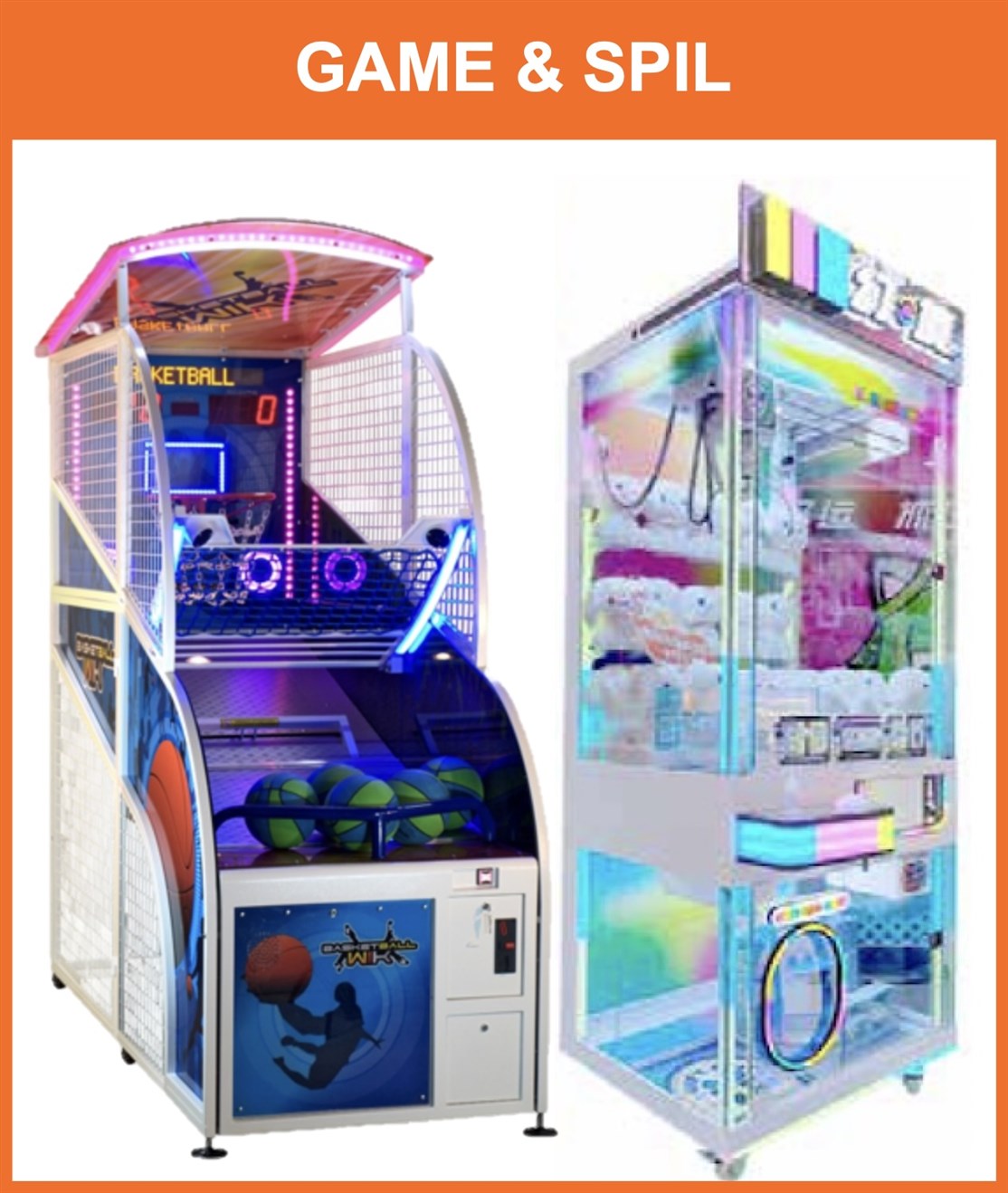 Game & aktivitets maskiner
Vi tilbyder et væld af maskiner til dit legeland
Klik på billedet og se mere
*