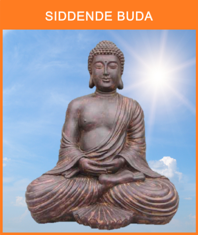 Klassisk siddende Buda, som findes i både Thailand, Kina & Japan mfl.
Størrelse: 50 cm. høj