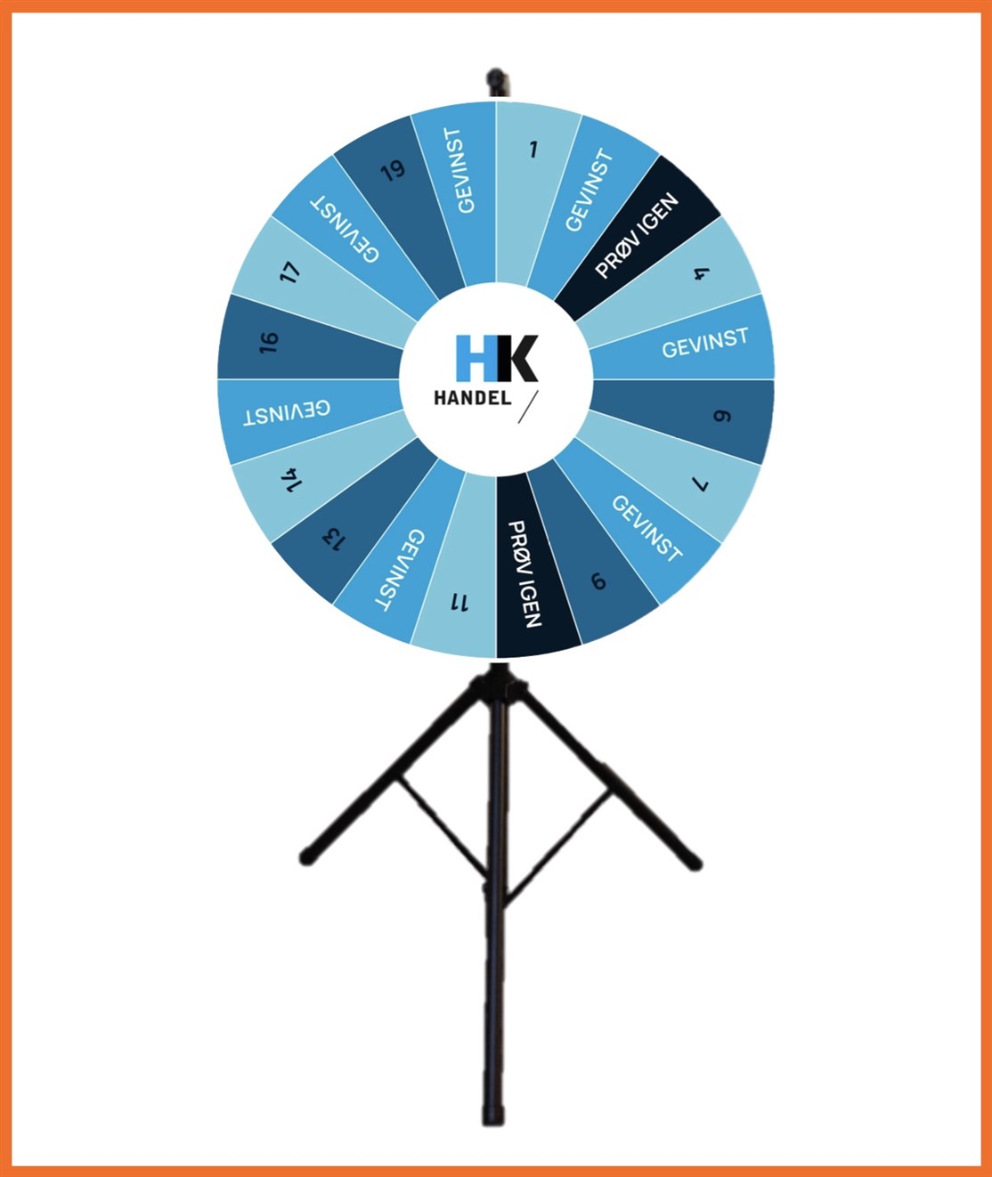 100 cm. Design selv lykkehjul produceret til
HK HANDEL
*