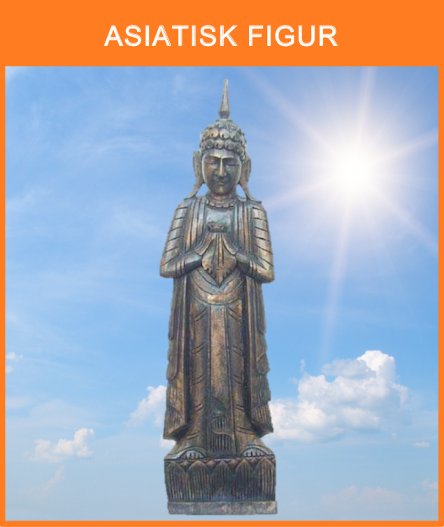 Asiatisk Buda figur / buste fra det gamle Asien
Størrelse: 1,1 meter høj