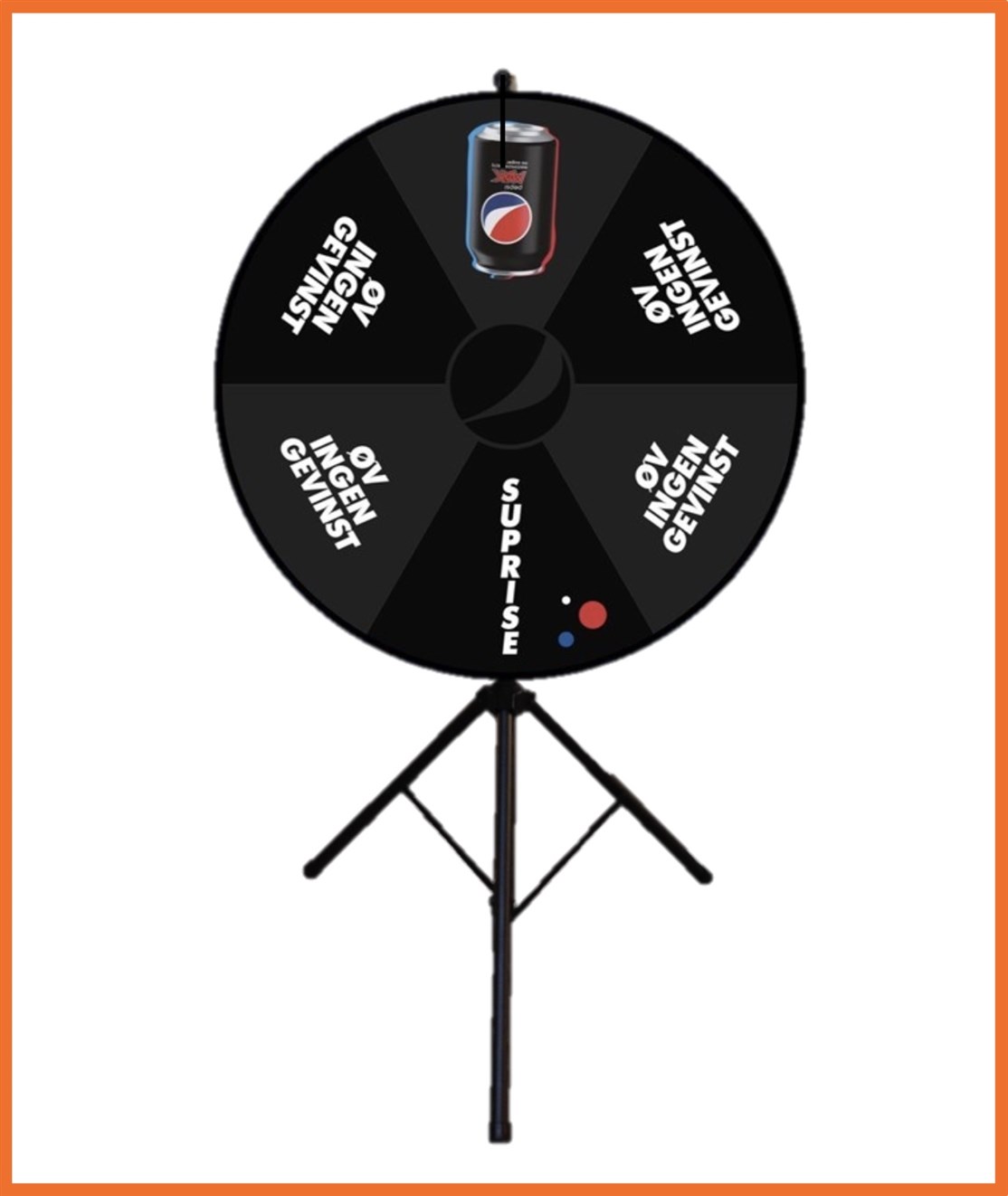 90 cm. Lykkehjul produceret til
PEPSI MAX
*