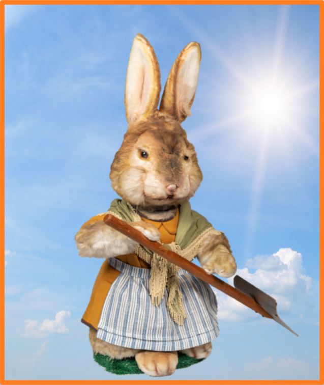 Mekanisk Påske Figur # 14
Hare med redskab
Video: Ja, klik på billedet
Størrelse: 85 cm. høj
Strøm: 230.v.