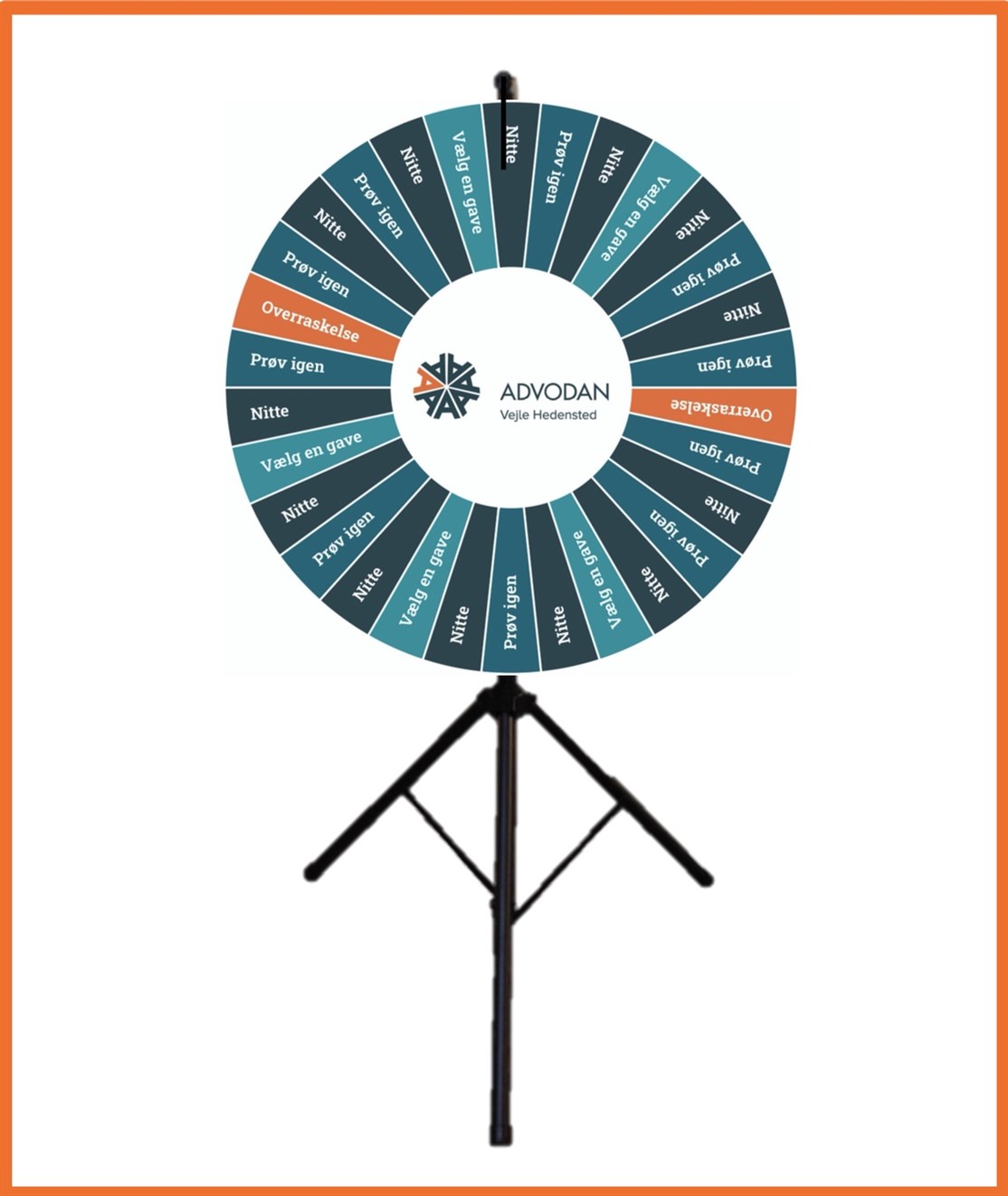 Design Selv Lykkehjul produceret til
ADVODAN, VEJLE & HEDENSTED
*